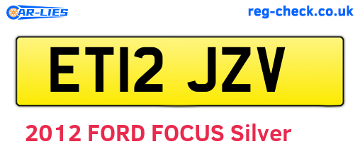 ET12JZV are the vehicle registration plates.