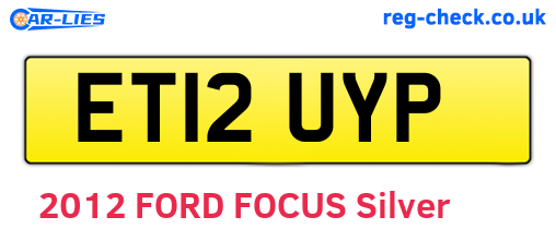 ET12UYP are the vehicle registration plates.