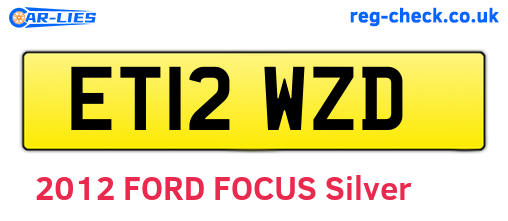 ET12WZD are the vehicle registration plates.