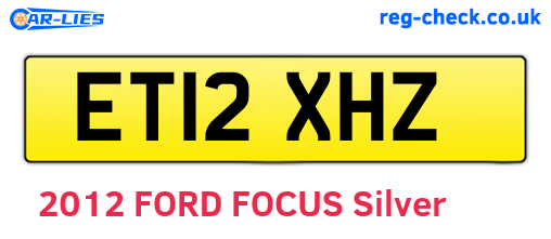 ET12XHZ are the vehicle registration plates.