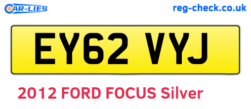 EY62VYJ are the vehicle registration plates.