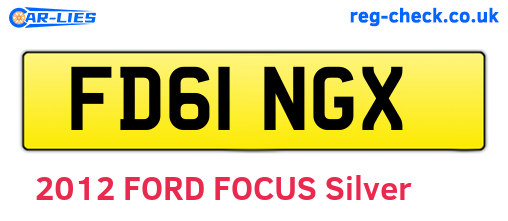 FD61NGX are the vehicle registration plates.