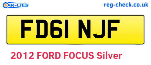 FD61NJF are the vehicle registration plates.