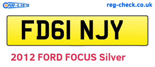 FD61NJY are the vehicle registration plates.