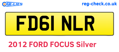 FD61NLR are the vehicle registration plates.