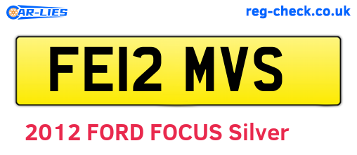 FE12MVS are the vehicle registration plates.