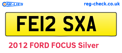FE12SXA are the vehicle registration plates.