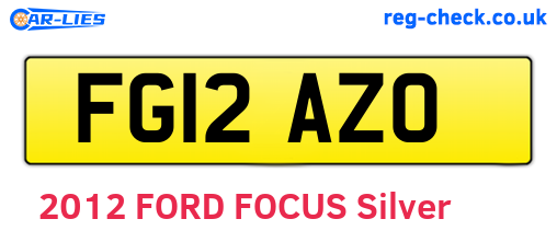 FG12AZO are the vehicle registration plates.
