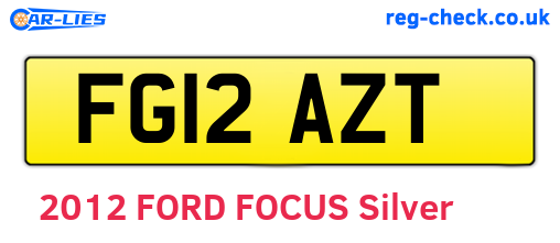 FG12AZT are the vehicle registration plates.