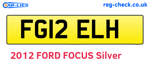 FG12ELH are the vehicle registration plates.
