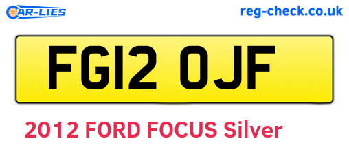 FG12OJF are the vehicle registration plates.