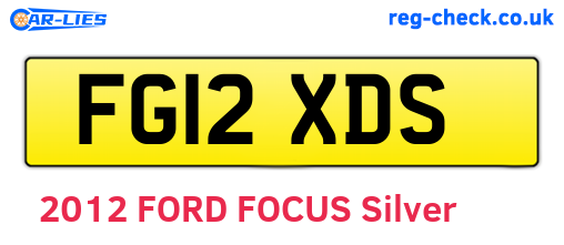FG12XDS are the vehicle registration plates.