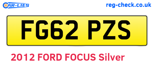 FG62PZS are the vehicle registration plates.