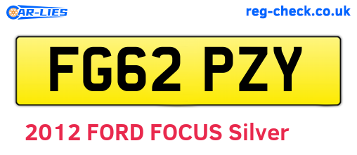 FG62PZY are the vehicle registration plates.