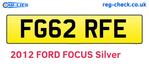 FG62RFE are the vehicle registration plates.