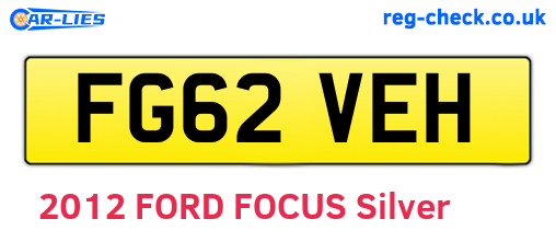 FG62VEH are the vehicle registration plates.