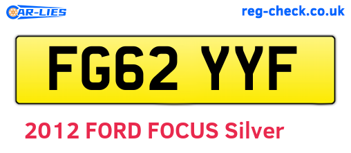 FG62YYF are the vehicle registration plates.