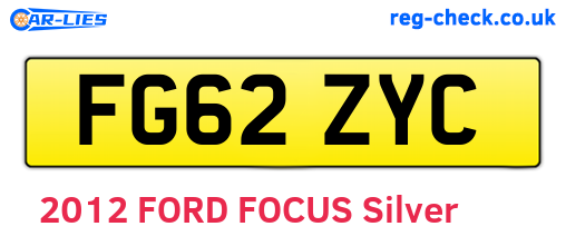 FG62ZYC are the vehicle registration plates.