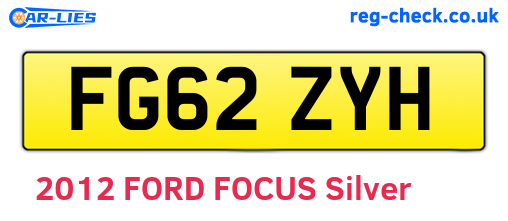 FG62ZYH are the vehicle registration plates.