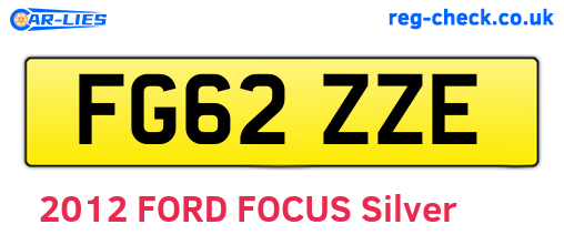 FG62ZZE are the vehicle registration plates.
