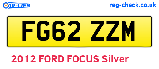FG62ZZM are the vehicle registration plates.