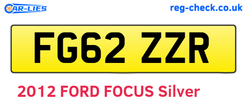FG62ZZR are the vehicle registration plates.