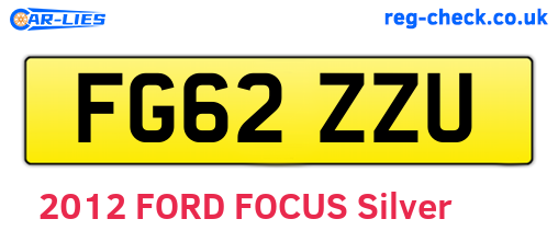 FG62ZZU are the vehicle registration plates.