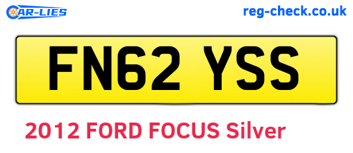 FN62YSS are the vehicle registration plates.
