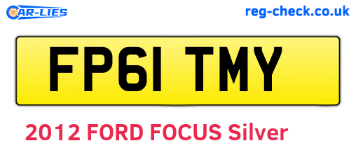 FP61TMY are the vehicle registration plates.