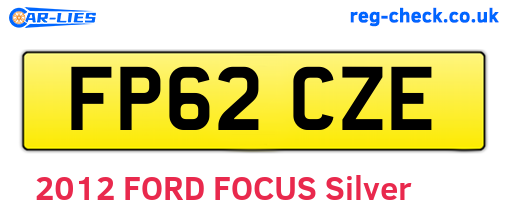 FP62CZE are the vehicle registration plates.