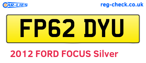 FP62DYU are the vehicle registration plates.