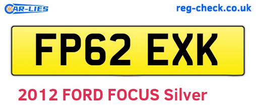 FP62EXK are the vehicle registration plates.