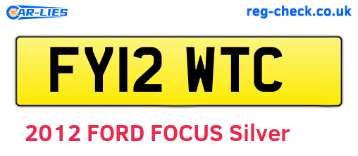 FY12WTC are the vehicle registration plates.