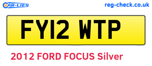 FY12WTP are the vehicle registration plates.