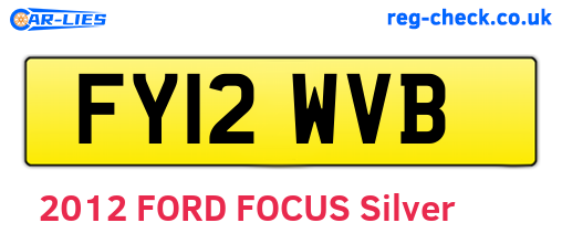 FY12WVB are the vehicle registration plates.