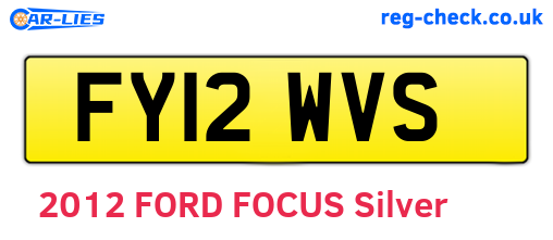 FY12WVS are the vehicle registration plates.