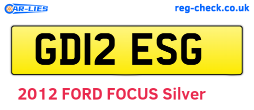 GD12ESG are the vehicle registration plates.