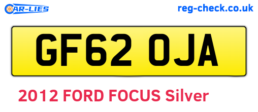 GF62OJA are the vehicle registration plates.