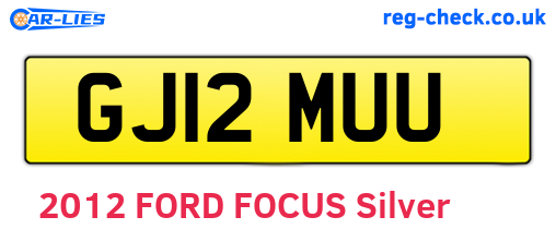 GJ12MUU are the vehicle registration plates.