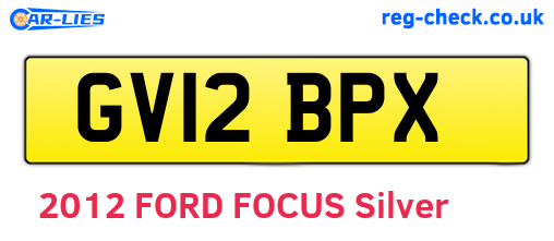 GV12BPX are the vehicle registration plates.