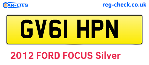 GV61HPN are the vehicle registration plates.