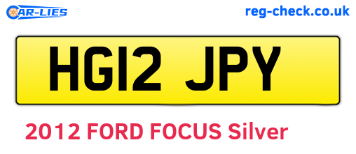 HG12JPY are the vehicle registration plates.