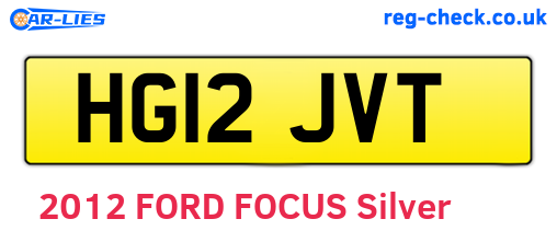 HG12JVT are the vehicle registration plates.