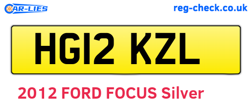HG12KZL are the vehicle registration plates.