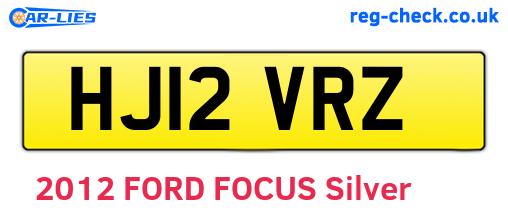 HJ12VRZ are the vehicle registration plates.
