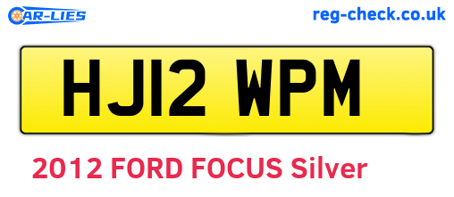 HJ12WPM are the vehicle registration plates.