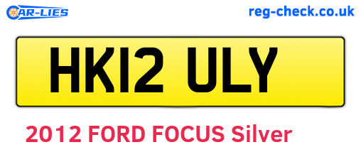 HK12ULY are the vehicle registration plates.