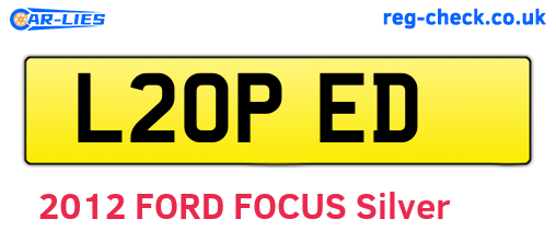 L20PED are the vehicle registration plates.