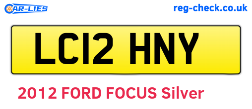 LC12HNY are the vehicle registration plates.