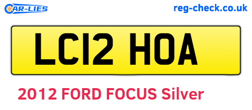 LC12HOA are the vehicle registration plates.